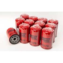 Baldwin B178 Spin-on Full-Flow Lube Oil Filter, Heavy Duty 18 Micron, Replaces Fram PH2870A, WIX 51342, Fleetguard LF785 and P554770 (Case of 12)