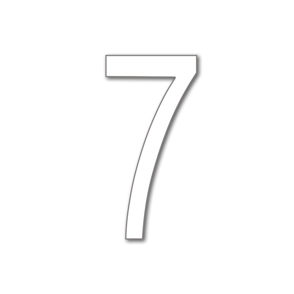 JustHouseSigns House Number 7 ARIAL Door Numbers in 3 Sizes