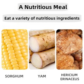 Instant Kudzu Root Yam Corn Porridge Mix - Gluten-Free Breakfast Soup, 50g x 10 Single-Serve Packets (500g) | Non-GMO Starch Powder for Healthy Digestion & Energy