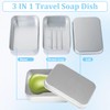 2-Pack Soap Dish With Lid Aluminum Soap Holder, 3 IN