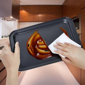 CURIOSIDADES NICKTE Charola Antiadherente Para Hornear Pastel O Bandeja Para Hornear Rectangular especial Para horno - Baking Tray "No se pegan los Alimentos" (30X20CM)