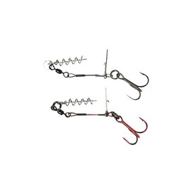 Savage Gear NEW CARBON49 CORKSCREW STINGER 1 HOOK - PIKE PREDATOR FISHING (#2/0-31kg - 2pcs)