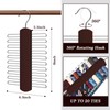 2 Pack Tie Rack for Closet, Premium Wooden Necktie Organizer