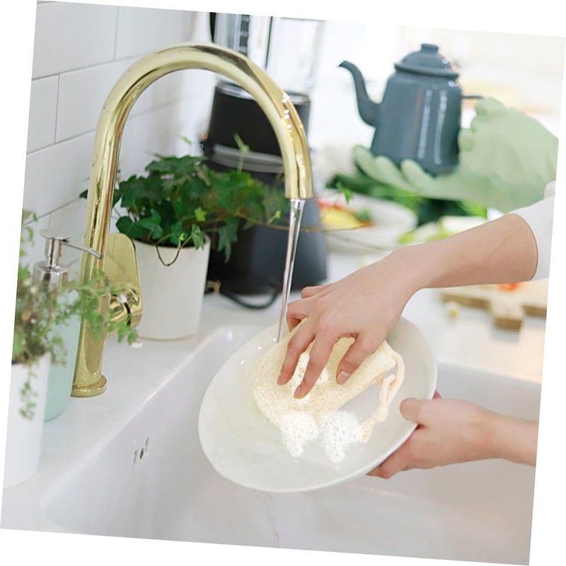 Minkissy 2sets Multipurpose Cleaning Tool Loofah Sponge Block for Kitchen