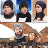 IYEBRAO Winter Beanie Hat Scarf Set Thick Fleece Lined Warm