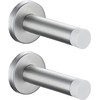 2 Pack Brushed Stainless Steel Wall Mounted Door Stopper, 304