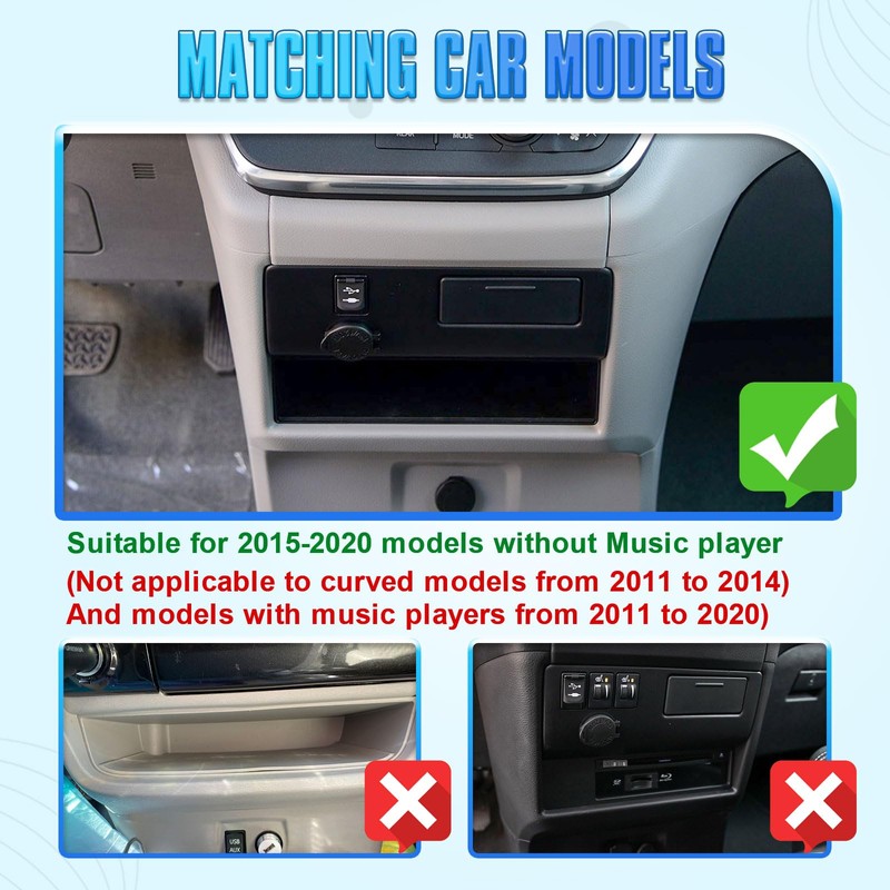 EDBETOS Console Drawer Tray Compatible with Toyota Sienna 2015-2019 2020