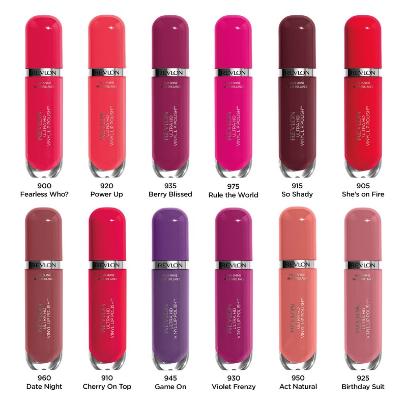 Revlon Ultra HD Vinyl Lip Polish, Liquid Lipstick, Game On,