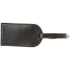 Genuine Leather Luggage ID Tag - Black