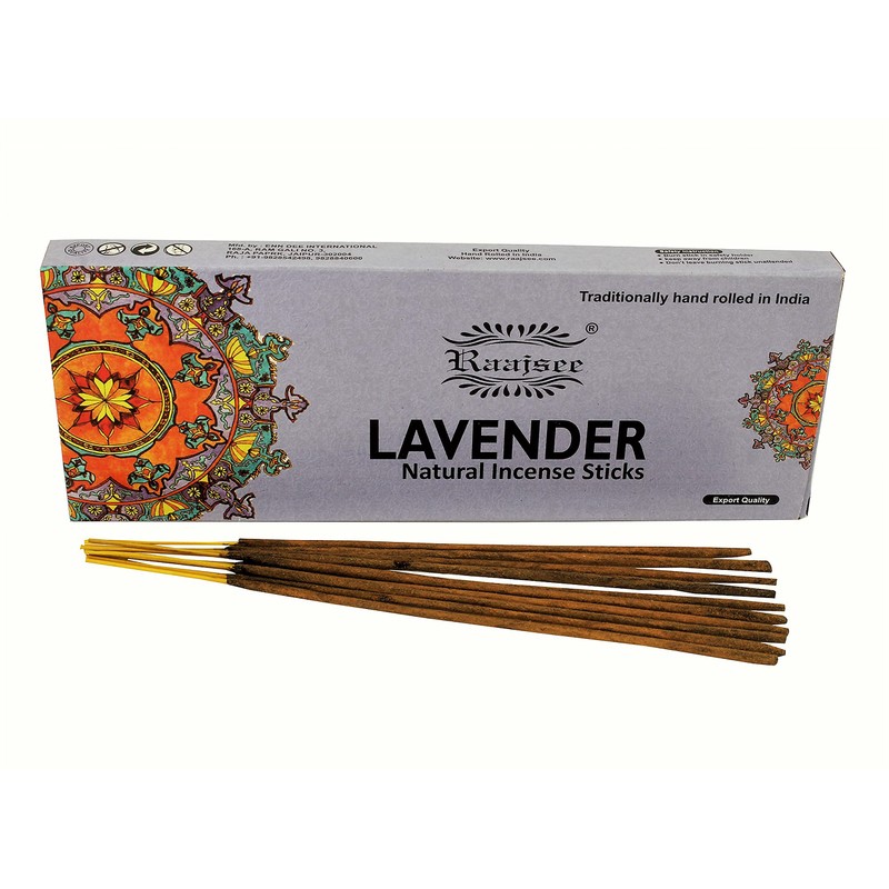 Raajsee Lavender Incense Sticks, 100g Pack, 100% Natural, Hand Rolled,