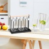 BBWELL 6 Bottle Holder, Sturdy Bottle Drip Stand with Wooden