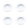 MY MIRONEY 4PCS 2" Round Recessed Cabinet Pulls White Flush