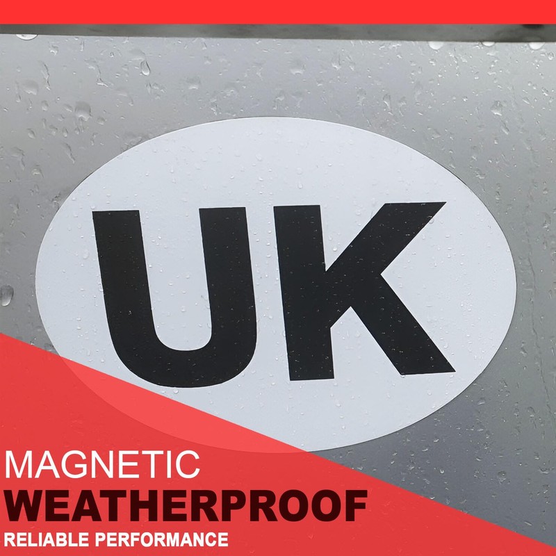 Magnetic UK Car Stickers for Europe - Easy to Attach