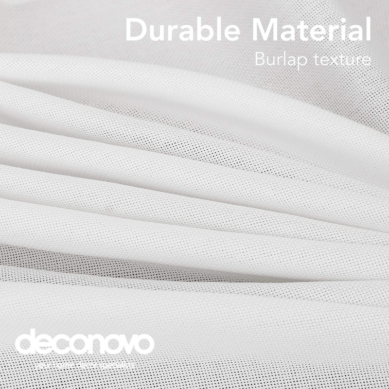 Deconovo Solid Faux Linen Square Tablecloth Water Resistant Table Cloth