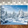 LTLYH 10x8ft Snowy Backdrop for Photography Winter Scene Backdrop Christmas