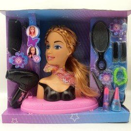 Celino™ Children Kids Girls Hair Styling Dream Dolls Head Play Set with Accessories Hairdressing Make-up