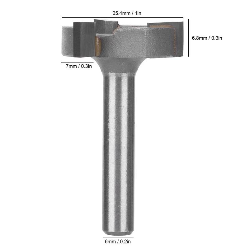 CNC Spoilboard Surfacing Router Bit, 0.3 Inch Shank, 1 Inch
