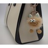 Cute Cartoon Mink Fur Keychain with Big Eyes, Fluffy Ears,