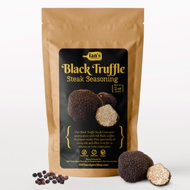 IAN's Steak Truffle Seasoning (2oz) Steak Seasoning Steakhouse Quality Crust - Steak Rub - Made in the USA - Black Truffle Salt - Truffle Lover Gifts