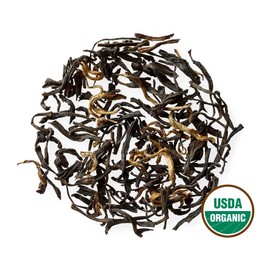 Golden Moon Tea Organic Golden Monkey Black Tea - Loose Leaf, Non-GMO - Travel Tin (28 Servings)