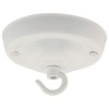 ElekTek 108mm Diameter Ceiling Rose with Hook Metallic Finishes Powder