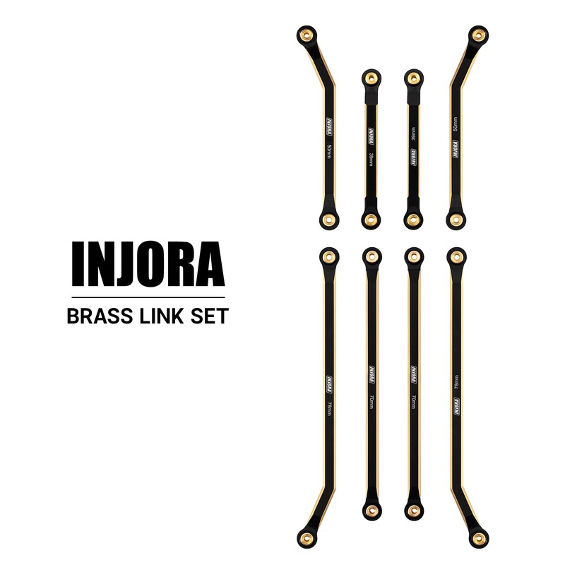 INJORA Brass High Clearance Front 4 Links Set 43g Links