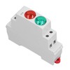 DIN Rail Mount LED Indicator LightRed Green Dual Colour PC