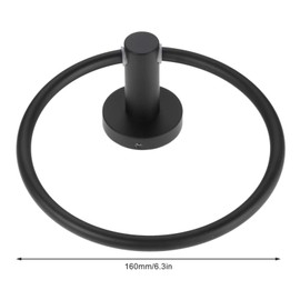 Towel Ring, Towel Rack, Antique Towel Hanger, Toilet, Bathroom Accessories, Kitchen, Bathroom, Wall Hanging, Black, With Screws, 16cm