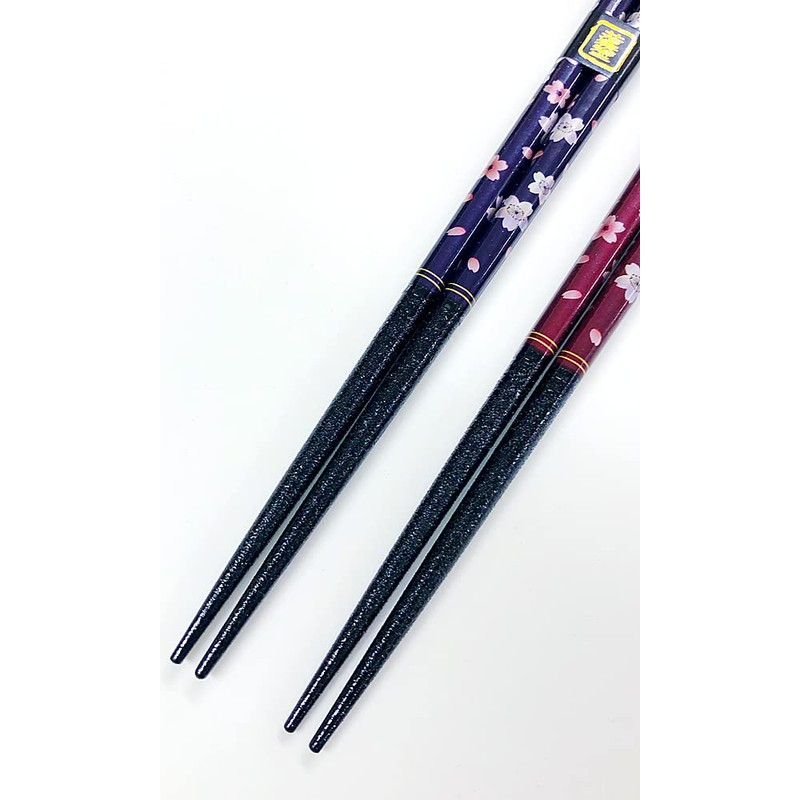 Couples Chopsticks Wasaika Chirashi Navy Blue, Vermilion, Dishwasher Safe Design,