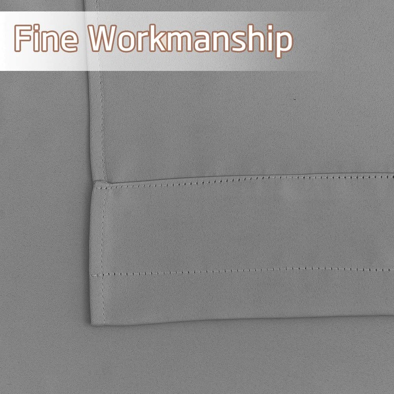 NICETOWN Silver Grey Valances for Windows, Rod Pocket Window Valances