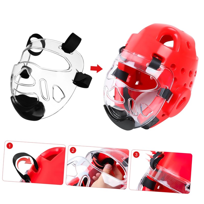 Yardwe Taekwondo Mask Visor Taekwondo Helmet Boxing Hand Wraps Kick