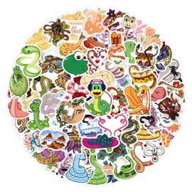 100 Pcs Snake Stickers for Kids Teens Adults Boys Girls Gift,Stickers Pack for Laptop,Skateboard,Luggage,Car,Bike, Cup,Computer,Water Bottle Decor,Snake Vinyl Waterproof Sticker Decals