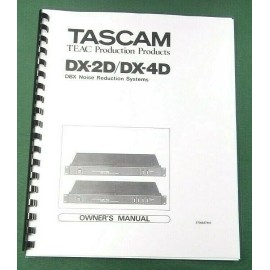 Tascam DX-2D / DX-4D Owner's Manual: Comb Bound & Protective Covers