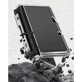 Clear Protective Case for 3DS | Transparent PC Hard Shell | Includes 2 Clear PET Protective Film for Top and Bottom Screens | Specially Designed for 3DS