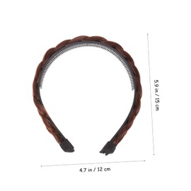 FOMIYES 2Pcs Chunky Braid Headbands for Women Wide Plaited Hair Accessories Detachable Braiding Headdress for Girls for Casual or Formal Hairstyles