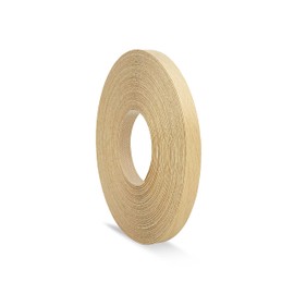 Birch Wood Veneer Edge Banding 5/8 inch x 25 ft Pre Glued Adhesive Edging Trim Tape Iron On Flexible Strip Roll Laminate Cabinate Countertop Furniture Shelf MDF Board Paintable Molding Easy Trimmer