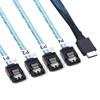 AoQhir OCuLink PCIe SAS SFF-8611 4i to 4X SATA 7P