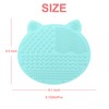 [2-Pack] Makeup Brush Cleaning Mat, Cute Cat Ear Design Silicone
