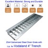 DuuMuut Galvanized Steel Drain Grate with Lip 20x4 in for