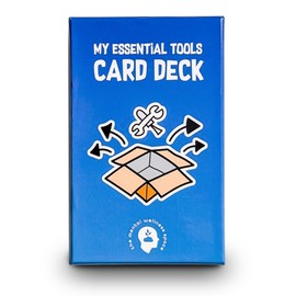 The Mental Wellness Space - My Essential Self-Care Tools Card Deck, Mindfulness Cards for Promoting Mental Coping Skills & Calm, Resilience Building for Men/Women, 1 Deck/52 Pieces with Guidebook