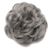 S-noilite [1Pcs] Grey Messy Bun Scrunchy Wavy Curly Scrunchie Bun