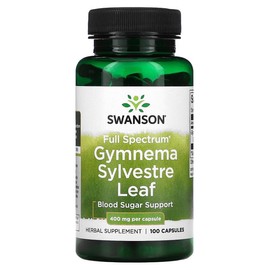 Swanson Full Spectrum Gymnema Sylvestre Leaf - Traditional Ayurvedic Herb - (100 Capsules) (3 Pack)
