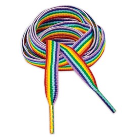 Kilter Flat Trainer Shoelaces - Rainbow - 90 cm - 36 inch (1 Pair)