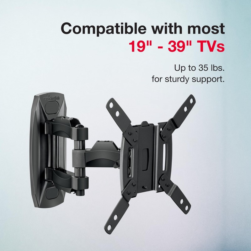 Rocketfish - Full-Motion TV Wall Mount for Most 19" -