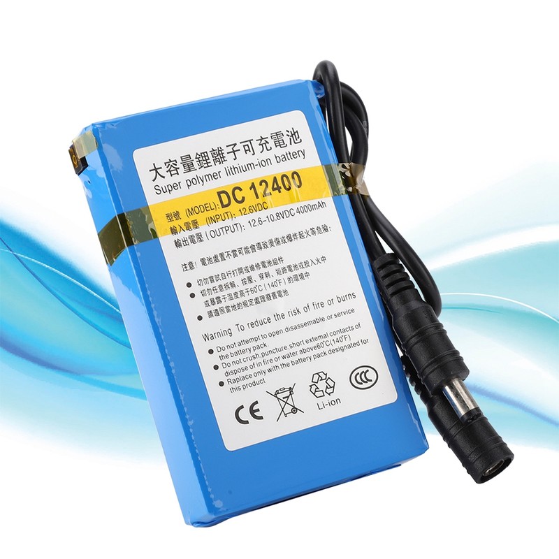 DC12400 12.6V 4000mAH Rechargeable Polymer Lithium Battery Charge/Discharge Protection