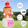 InfleasJoiy 4FT Outdoor Inflatable Decoration with LED Lights, Holiday Celebration
