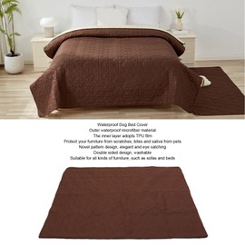 Waterproof Dog Bed Cover, Slip Resistant Washable Pet Blanket for Furniture, Brown Non Slip Couch Cover Sofa Couch Furniture Protector for Dog Beds, Sofas, Furniture (52x82inch)