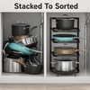 4-Tier Adjustable Pot Rack Organizer – Metal Kitchen Cabinet Shelf