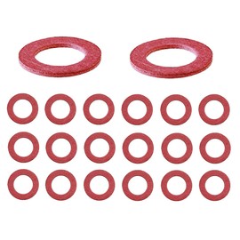 TERF® M10 Red Fiber Flat Washer M10 (10mm) Fiber Washers for Electric Insulation Automotive usage Glazing Lighting Marine usage Plumbing Sealing - Pack of 20