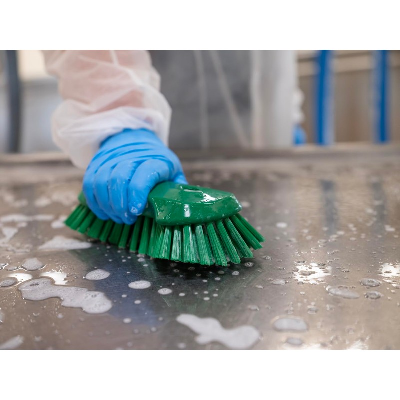 Vikan Brush, Polypropylene, Polyester, Stainless Steel, White, XL